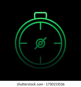 icono nolan de la línea de brújula. Línea delgada simple, contorno vector de los iconos de acampada para ui y ux, sitio web o aplicación móvil
