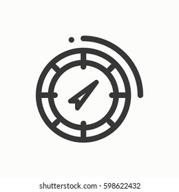 Compass line simple icon. Weather symbols. Windrose. Design element. Template for mobile app, web and widgets. Vector linear icon. Isolated. Flat pictogram sign. Logo illustration