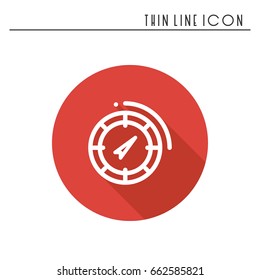Compass line simple icon. Weather symbols. Windrose. Design element. Template for mobile app, web and widgets. Vector linear icon. Isolated. Flat pictogram sign. Logo illustration