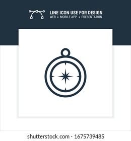 Compass line style icon design,  vector illustration.