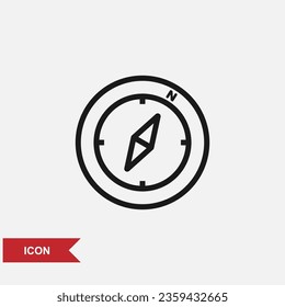 Compass line symbol icon vector