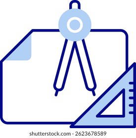 Compass Line vector Icon Design