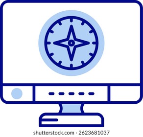 Línea de brújula Vector Icon Design
