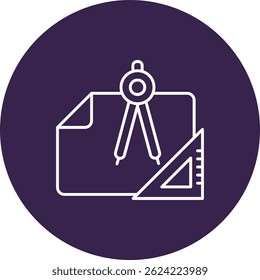 Compass Line vector Icon Design