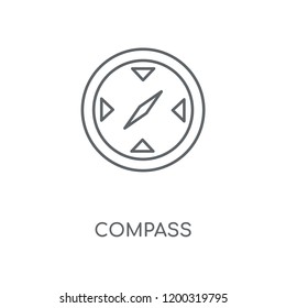 Compass linear icon. Compass concept stroke symbol design. Thin graphic elements vector illustration, outline pattern on a white background, eps 10.