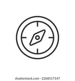 Compass, linear icon. Line with editable stroke