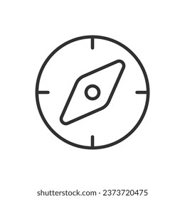Compass, linear icon. Line with editable stroke