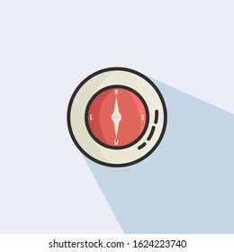 compass liner fill vector icon - ui icon vector