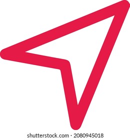 compass with lines icon background red