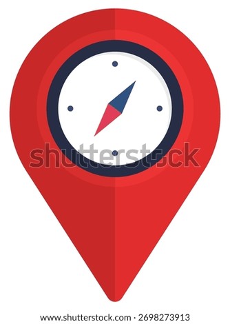 Compass location icon isolated on white background.