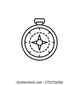 compass, location icon. Simple line, outline vector elements of archeology for ui and ux, website or mobile application