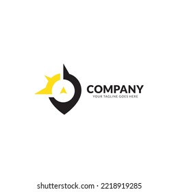 compass location logo vector template.