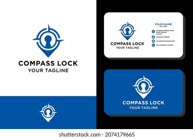 Compass Lock Logo Design and Business Card