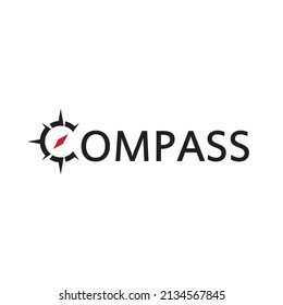 Aventura con logotipo de brújula con símbolo de letra C