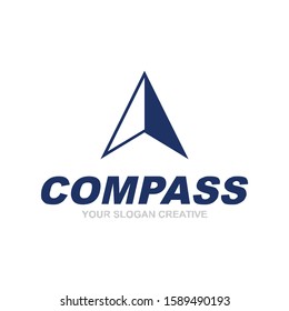 compass logo, arrow logo vector inspiration