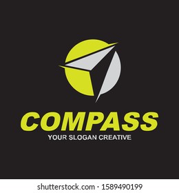 compass logo, arrow logo vector inspiration