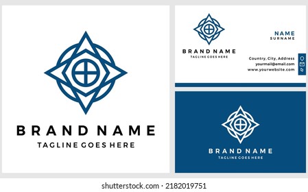 Compass logo with business card design