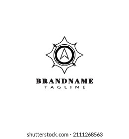 compass logo cartoon icon design cute black modern isolated vector illustration