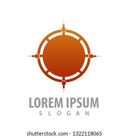 compass logo concept design. Symbol graphic template element 