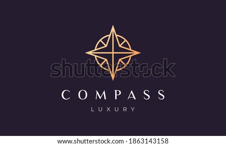 compass logo concept in a modern and luxury style