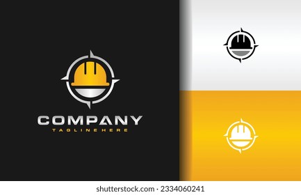 the compass logo construction helmet