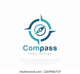 Compass logo design with a compass and a compass