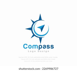 Compass logo design with a compass