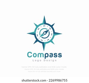 Compass logo design with a compass