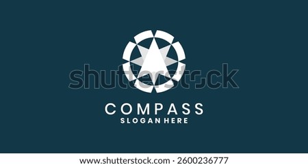 Compass logo design abstract modern shape