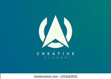 Compass. The Logo Design Is A Blend Of Circles With The Direction Of The Arrow. Minimalist And Modern Vector Illustration Design Suitable For Business And Brands