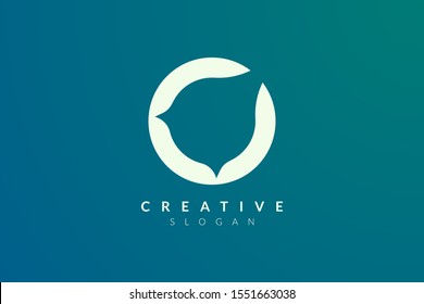 Compass. The logo design is a blend of circles with the direction of the arrow. Minimalist and modern vector illustration design suitable for business and brands
