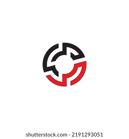 Compass. The logo design is a blend of circles with the direction of the arrow. Minimalist and modern vector illustration design suitable for business and brands
