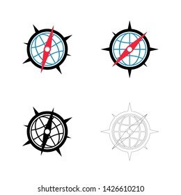 compass logo design company vector