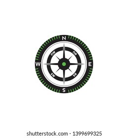 Compass logo design. compass icon. compass sign or symbol. illustration element vector.