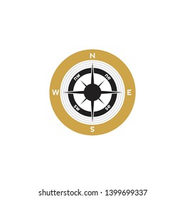 Compass logo design. compass icon. compass sign or symbol. illustration element vector.
