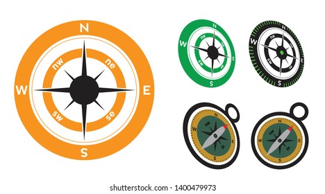 Compass logo design. illustration element vector