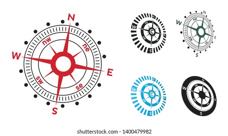 Compass logo design. illustration element vector