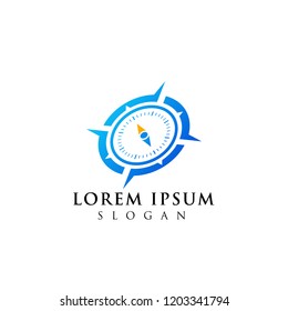 compass logo design. navigation icon symbol
