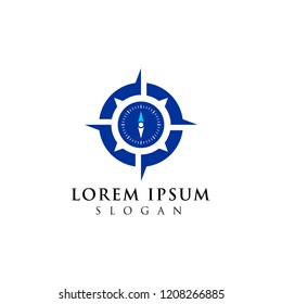 compass logo design. navigation icon symbol