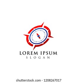 compass logo design. navigation icon symbol