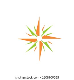 compass logo design simple modern template