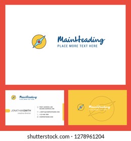 Compass Logo design with Tagline & Front and Back Busienss Card Template. Vector Creative Design
