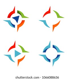 compass logo design template