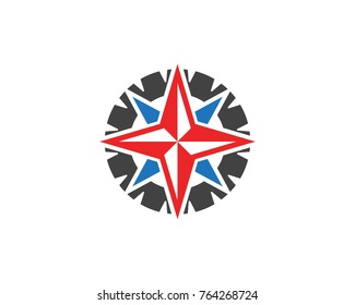 Compass logo design template