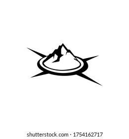 Compass Logo Design Vorlage, Abenteuerlager draußen, College. Trekking, Vintage-tee-Design

