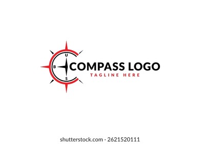 Kompass-Logo-Designvorlage, Logo-Symbol, Vektorgrafik