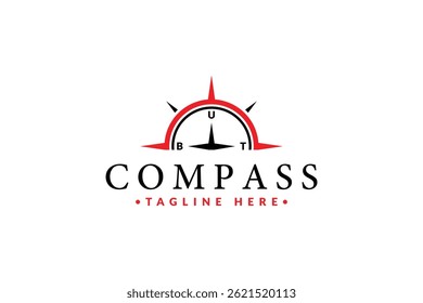 compass logo design template, logo icon vector illustration