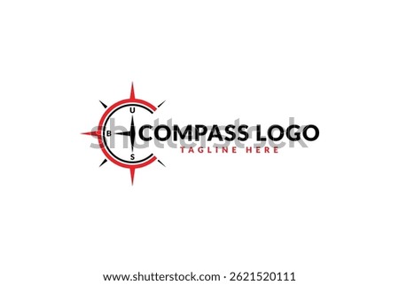 compass logo design template, logo icon vector illustration