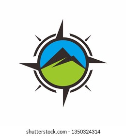 Compass logo design template vector illustration