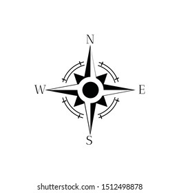 compass logo design template vector icon. pictures for directions in travel, sports and recreation